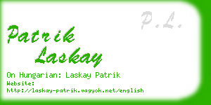 patrik laskay business card